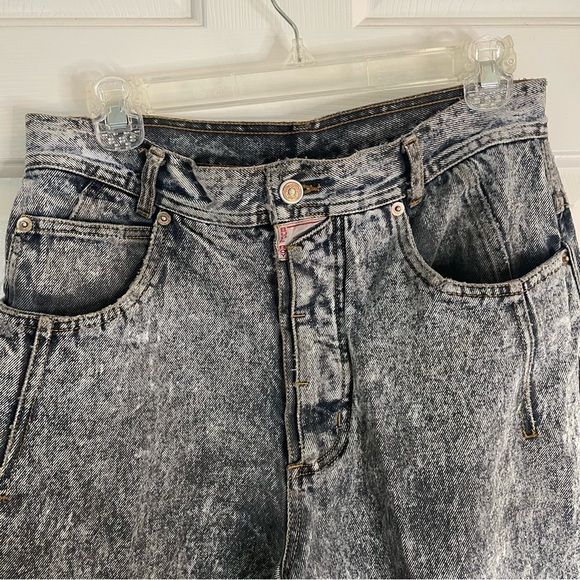 Vtg Retro Bugle Boy Trendy Black Acid Wash Denim Size y2k grunge goth size 32 - Picture 4 of 8